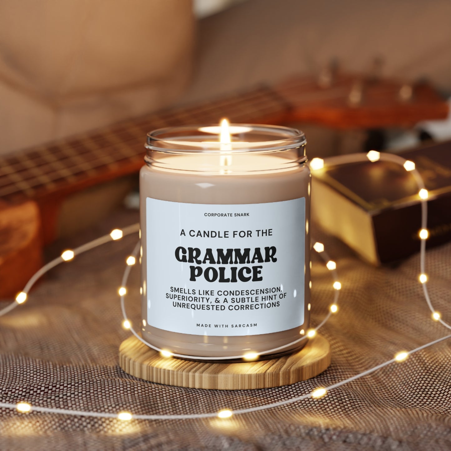 The Grammar Police Candle