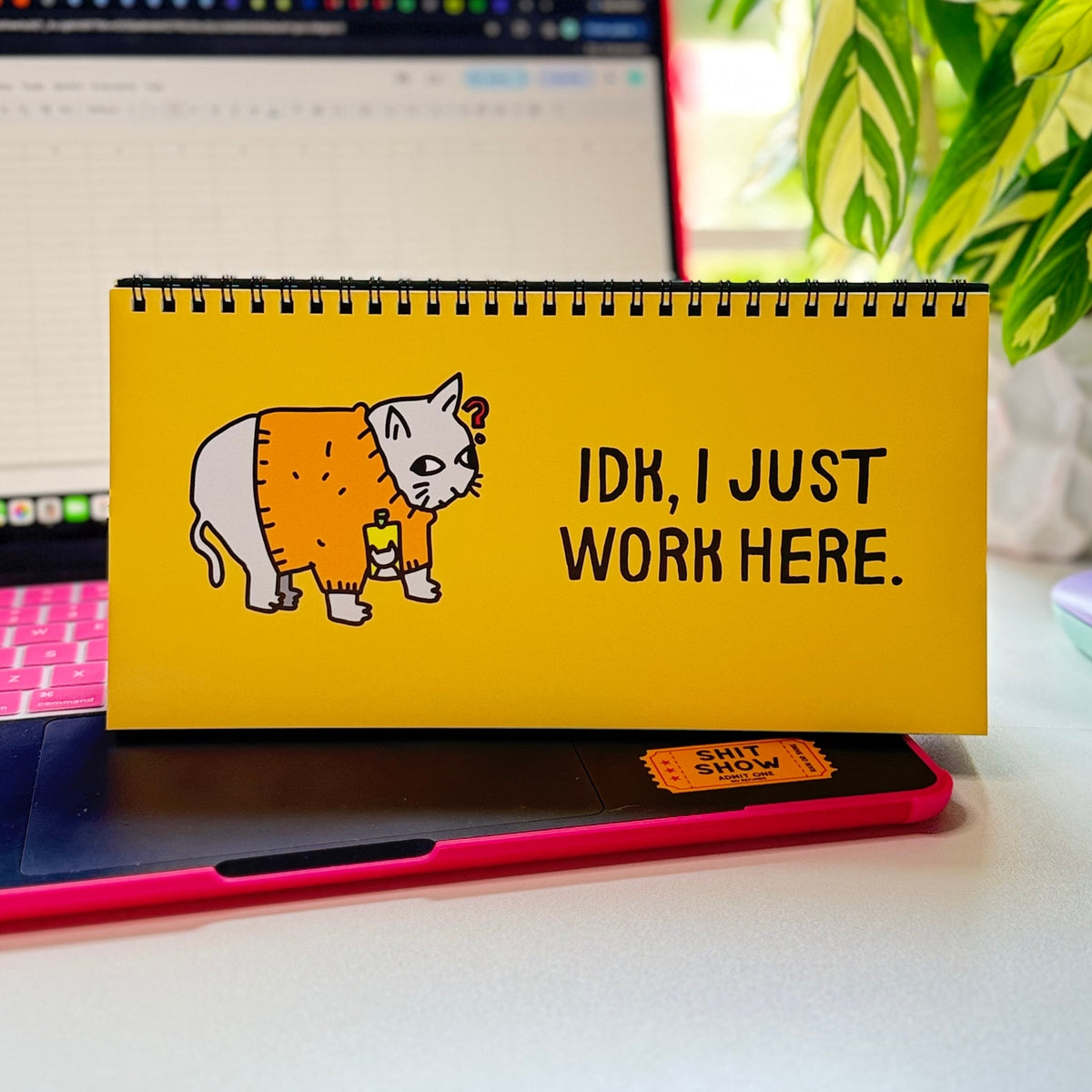 Cats At Work Desk Flip Sign