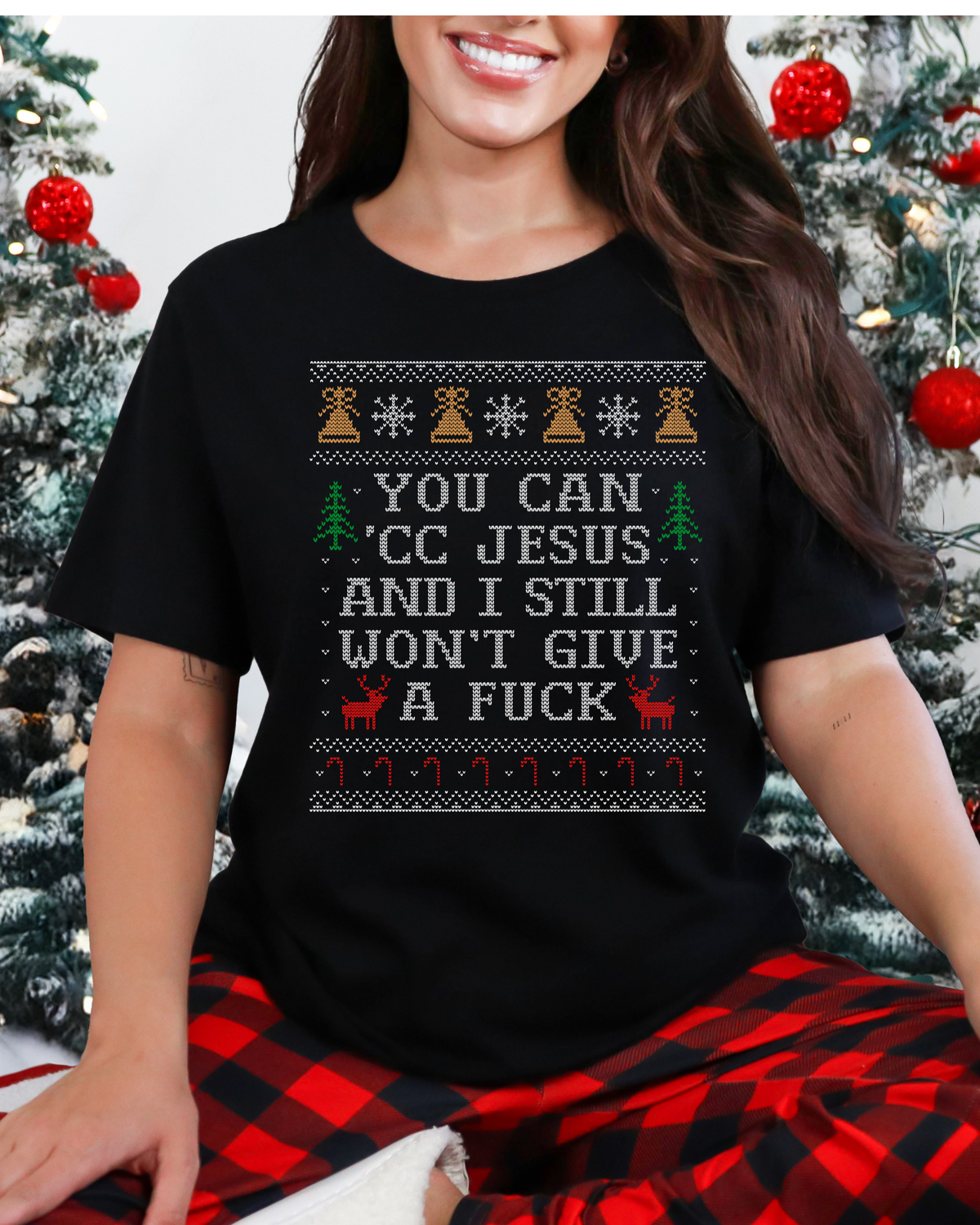 You Can 'CC Jesus Ugly Christmas T-shirt
