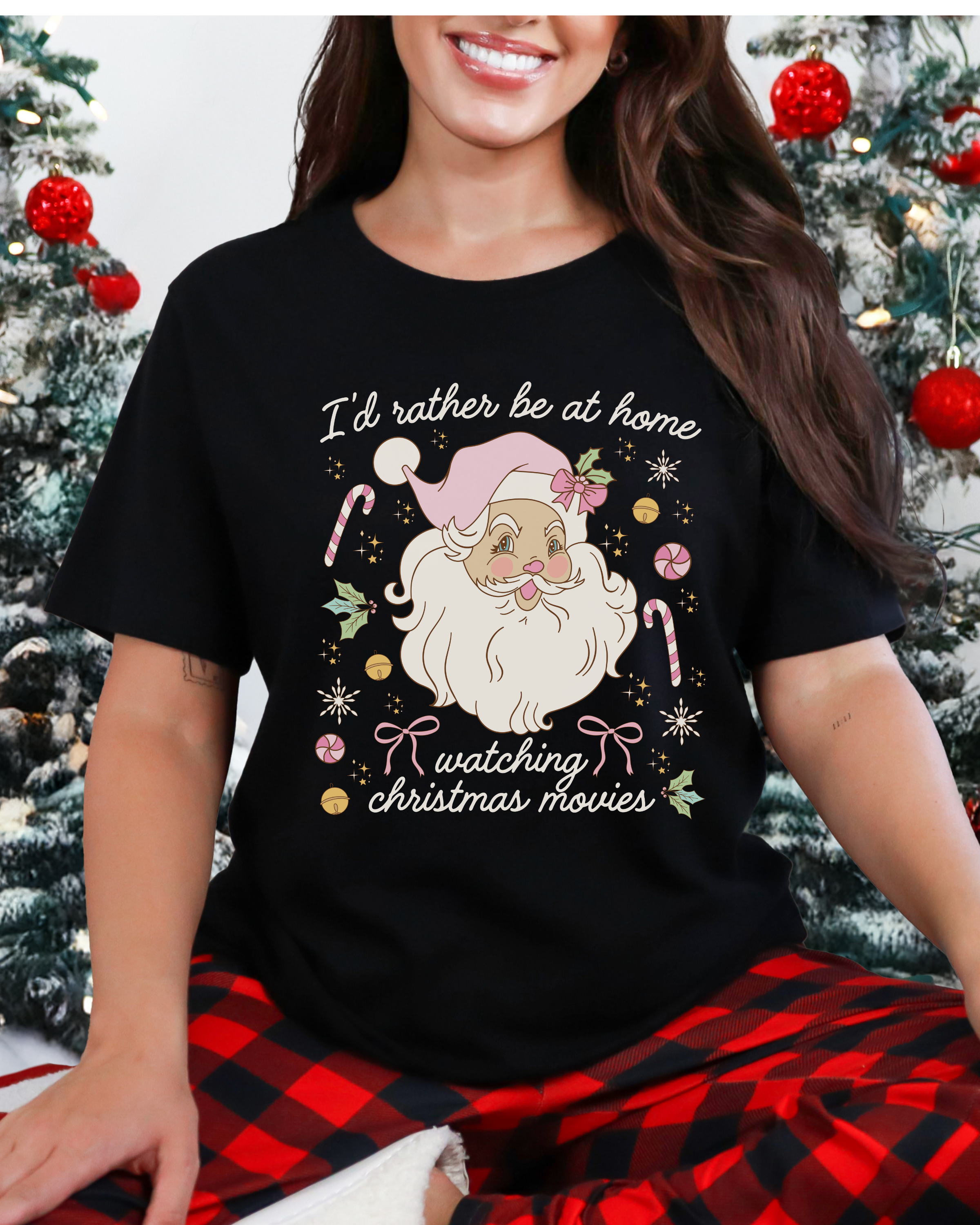 I'd Rather Be At Home Christmas T-shirt