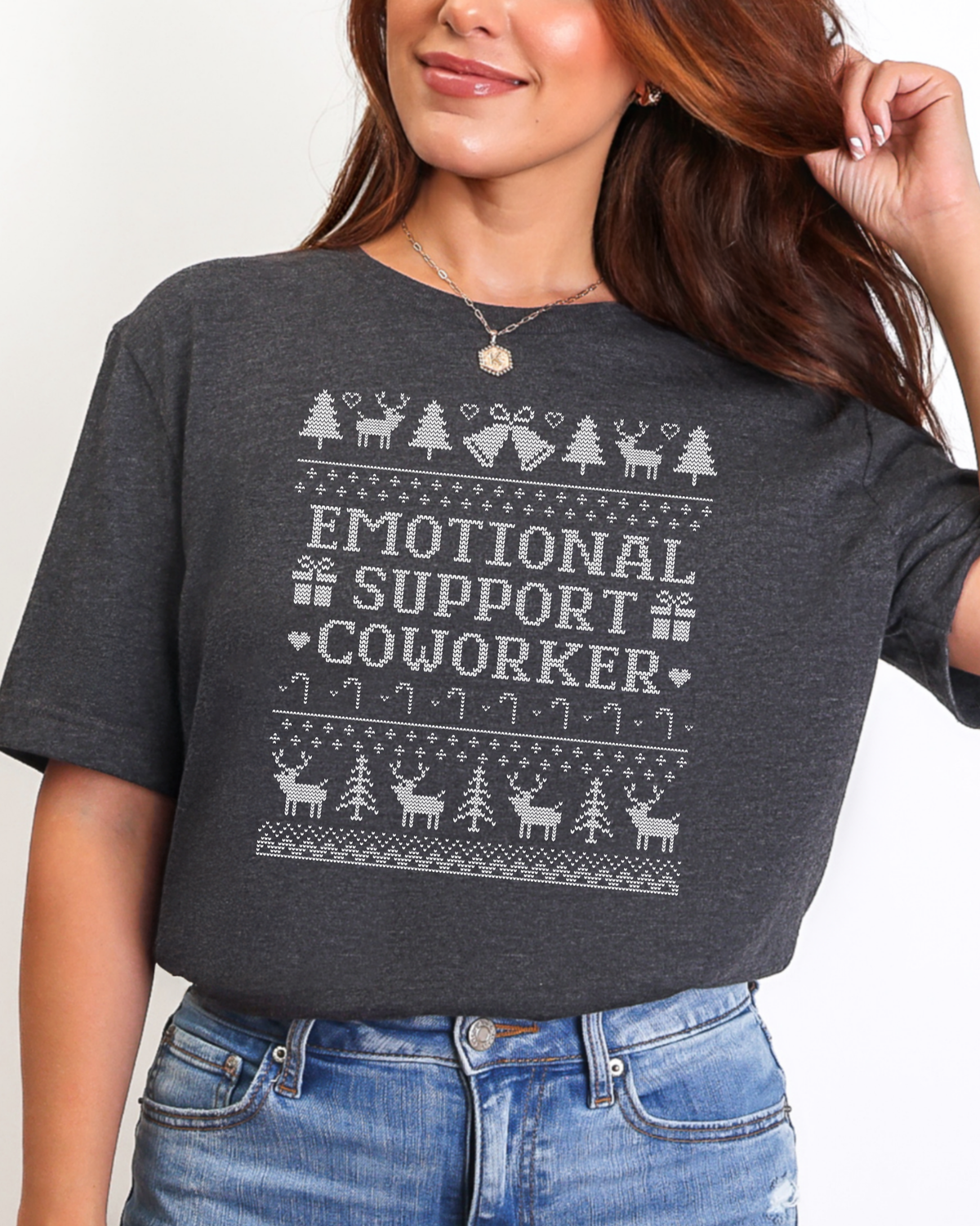 Emotional Support Coworker Ugly Christmas T-shirt