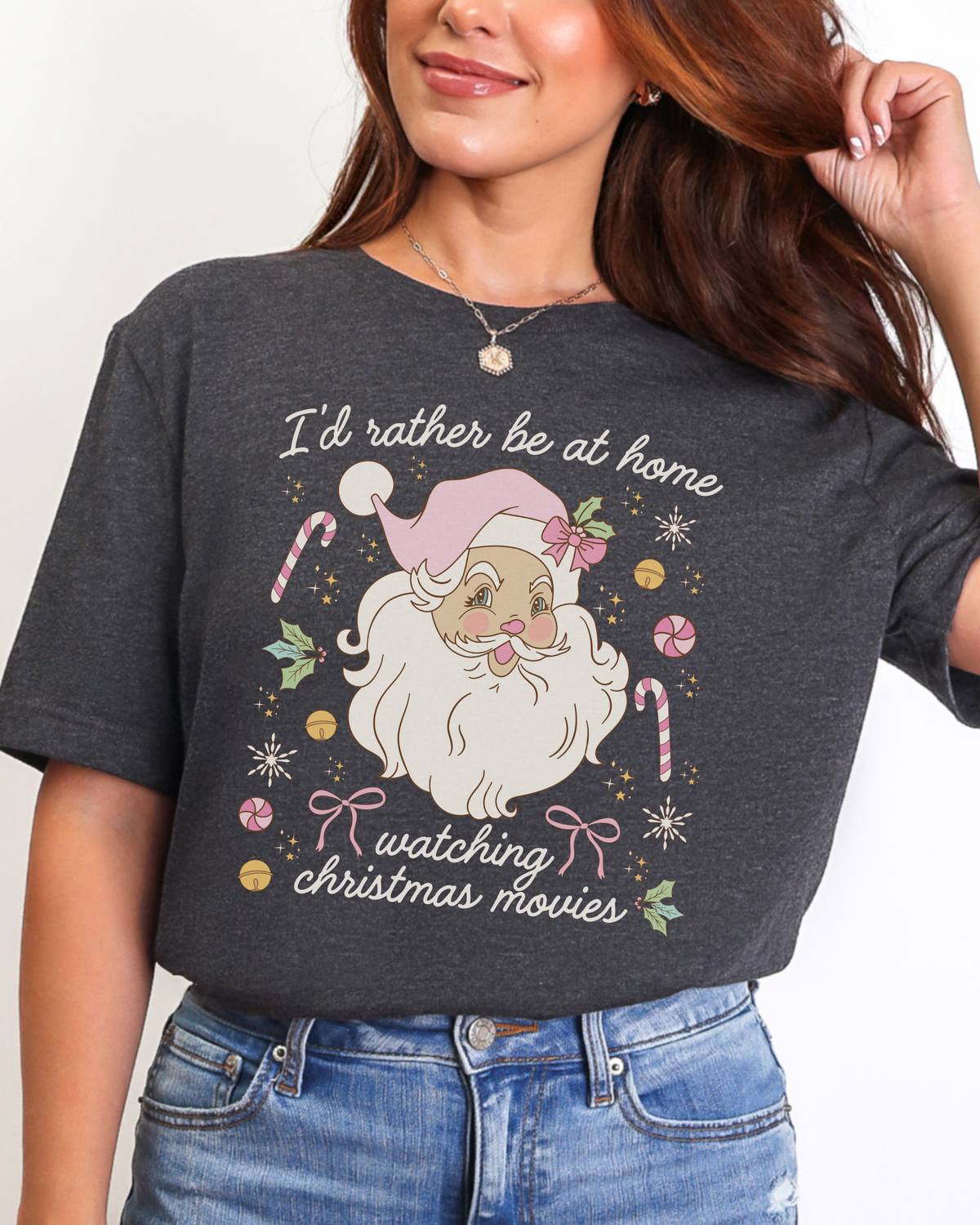 I'd Rather Be At Home Christmas T-shirt