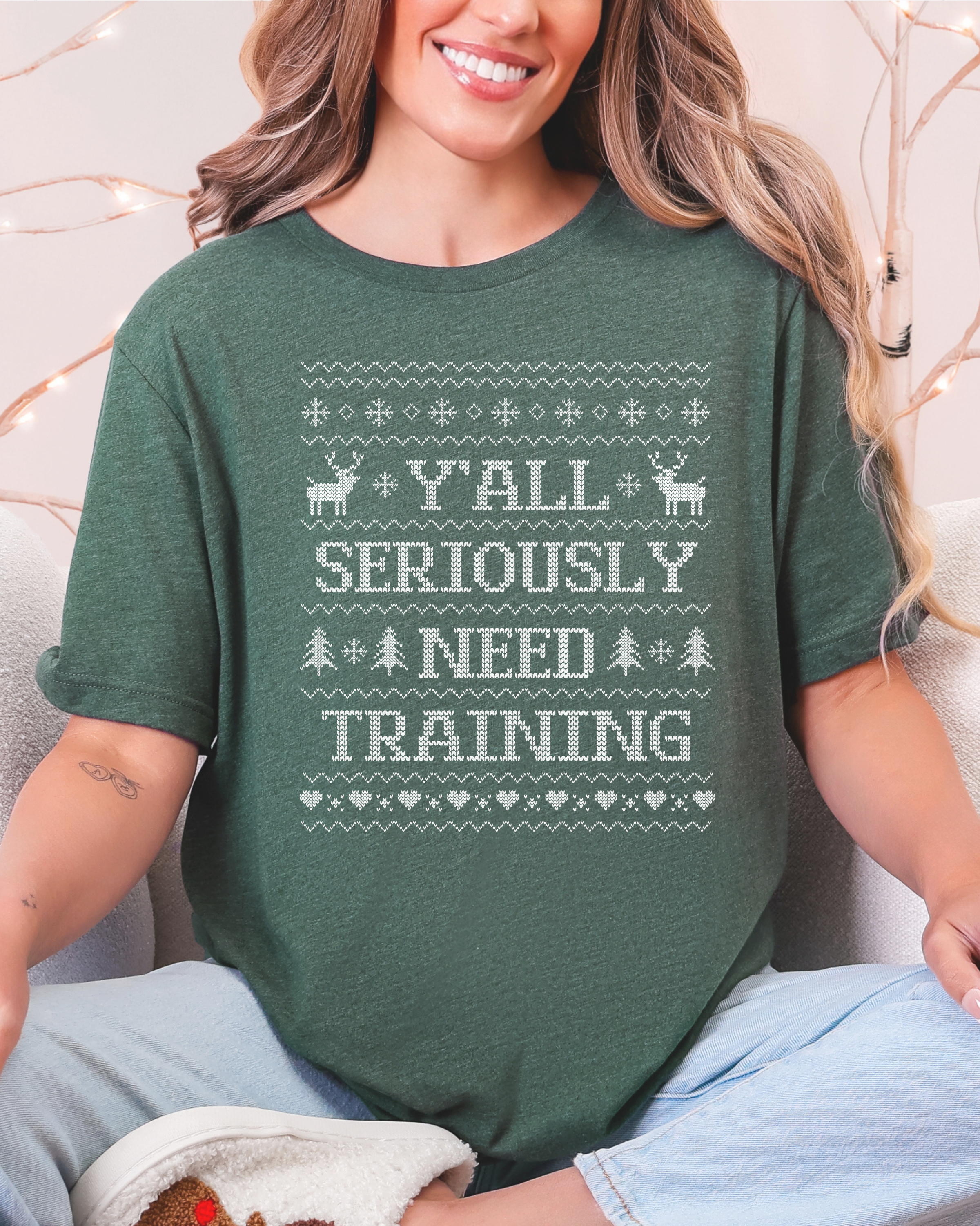 Y'all Seriously Need Training Ugly Christmas T-shirt