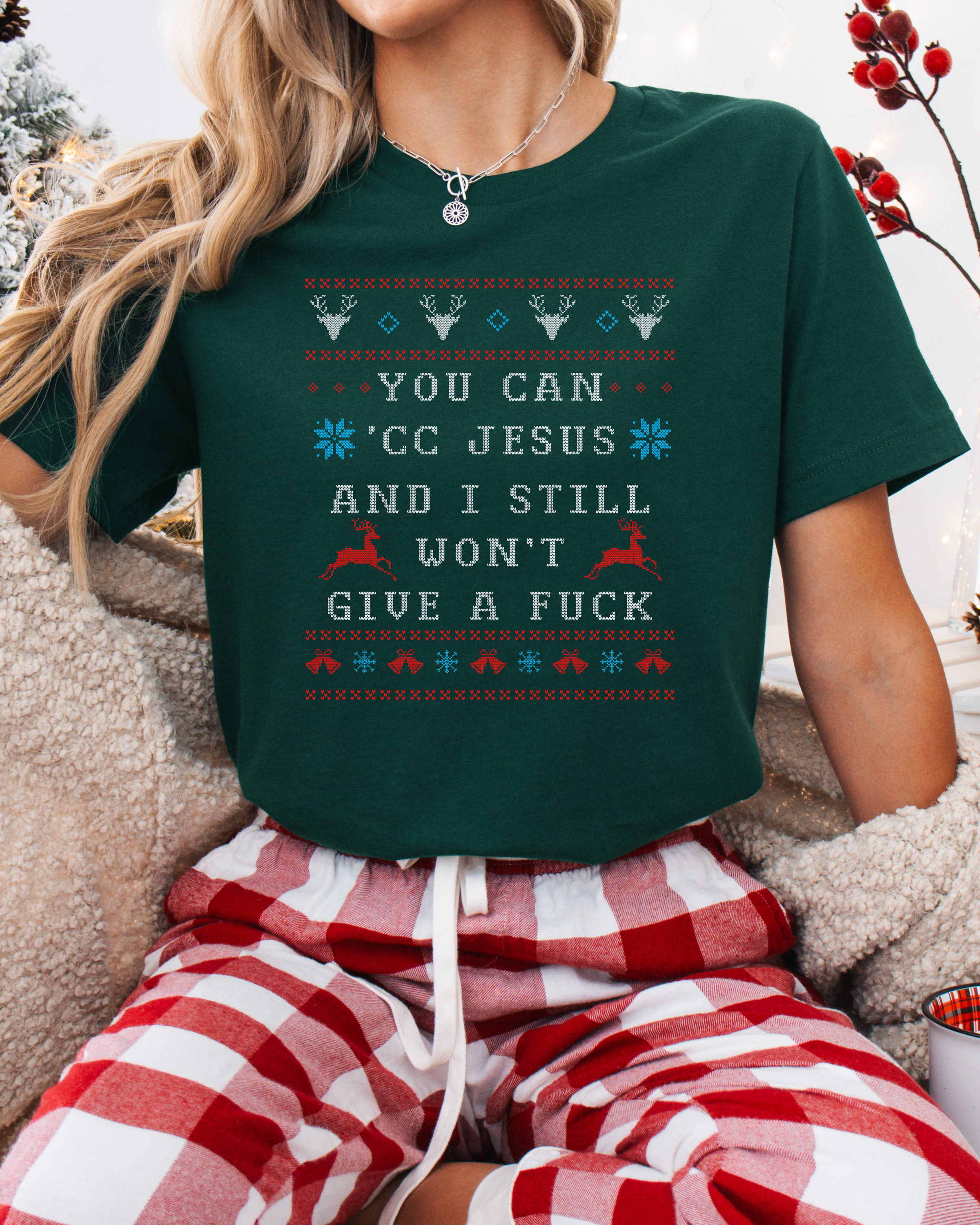 You Can 'CC Jesus Ugly Christmas T-shirt