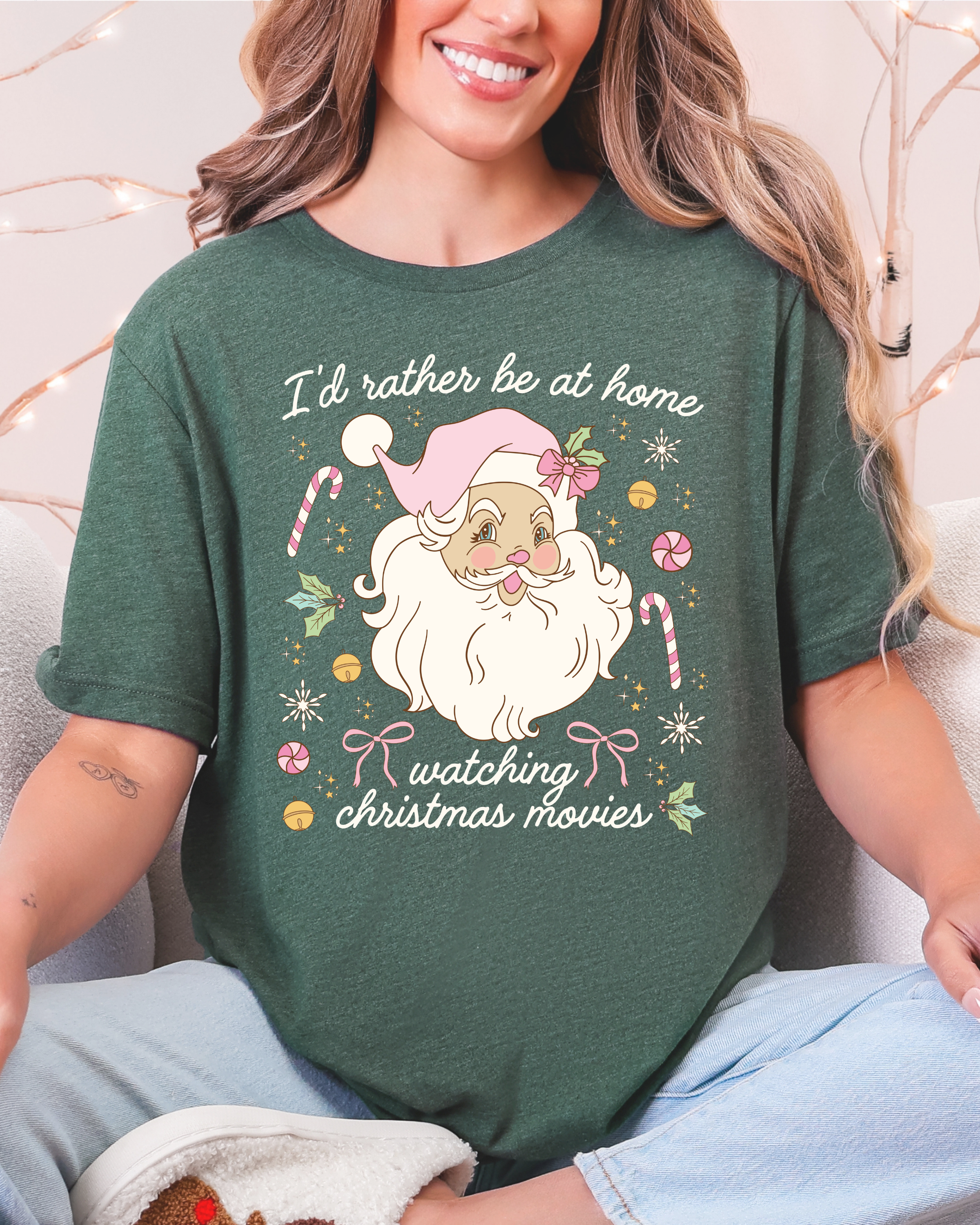 I'd Rather Be At Home Christmas T-shirt