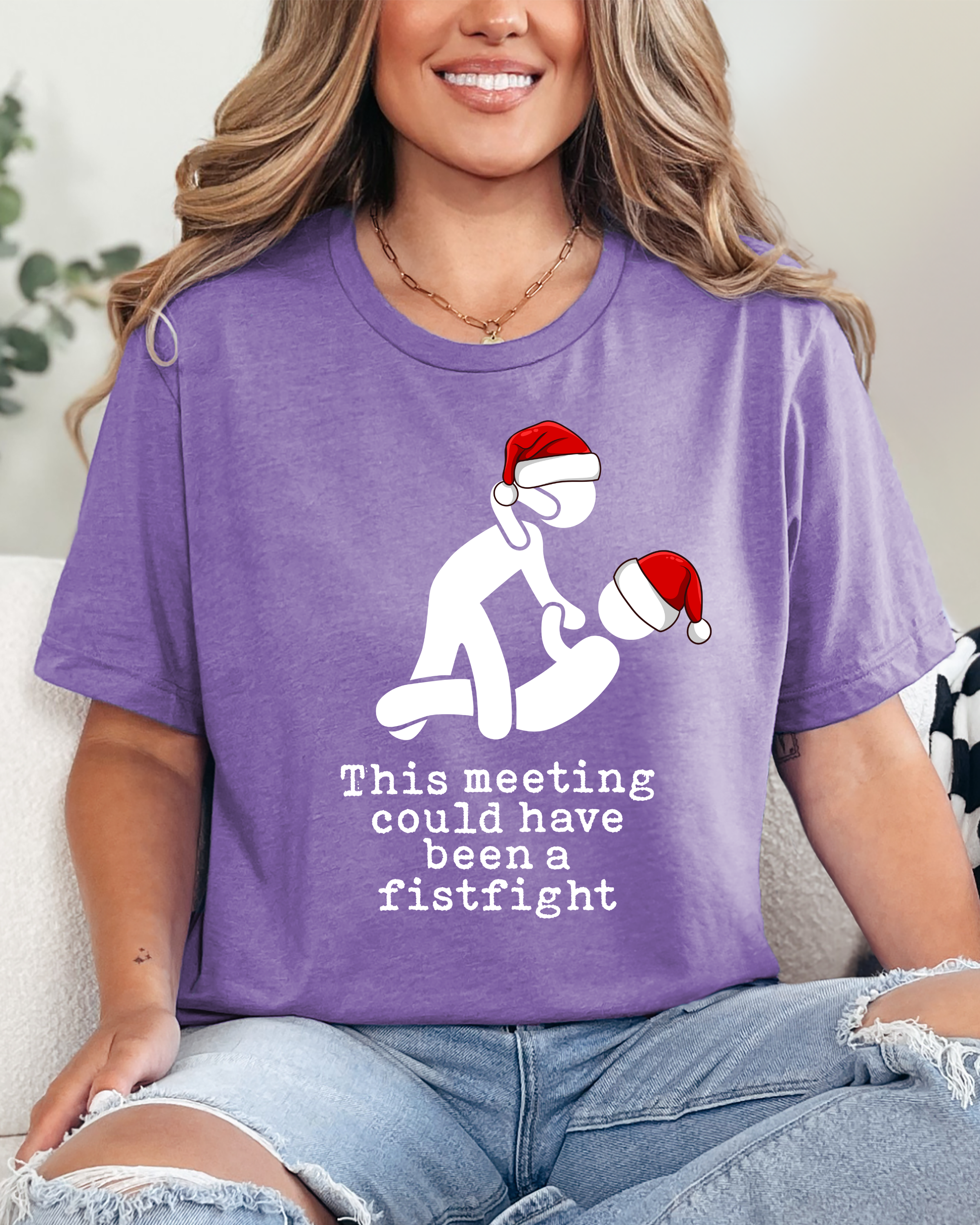 This Meeting Could Have Been A Fistfight Christmas T-shirt