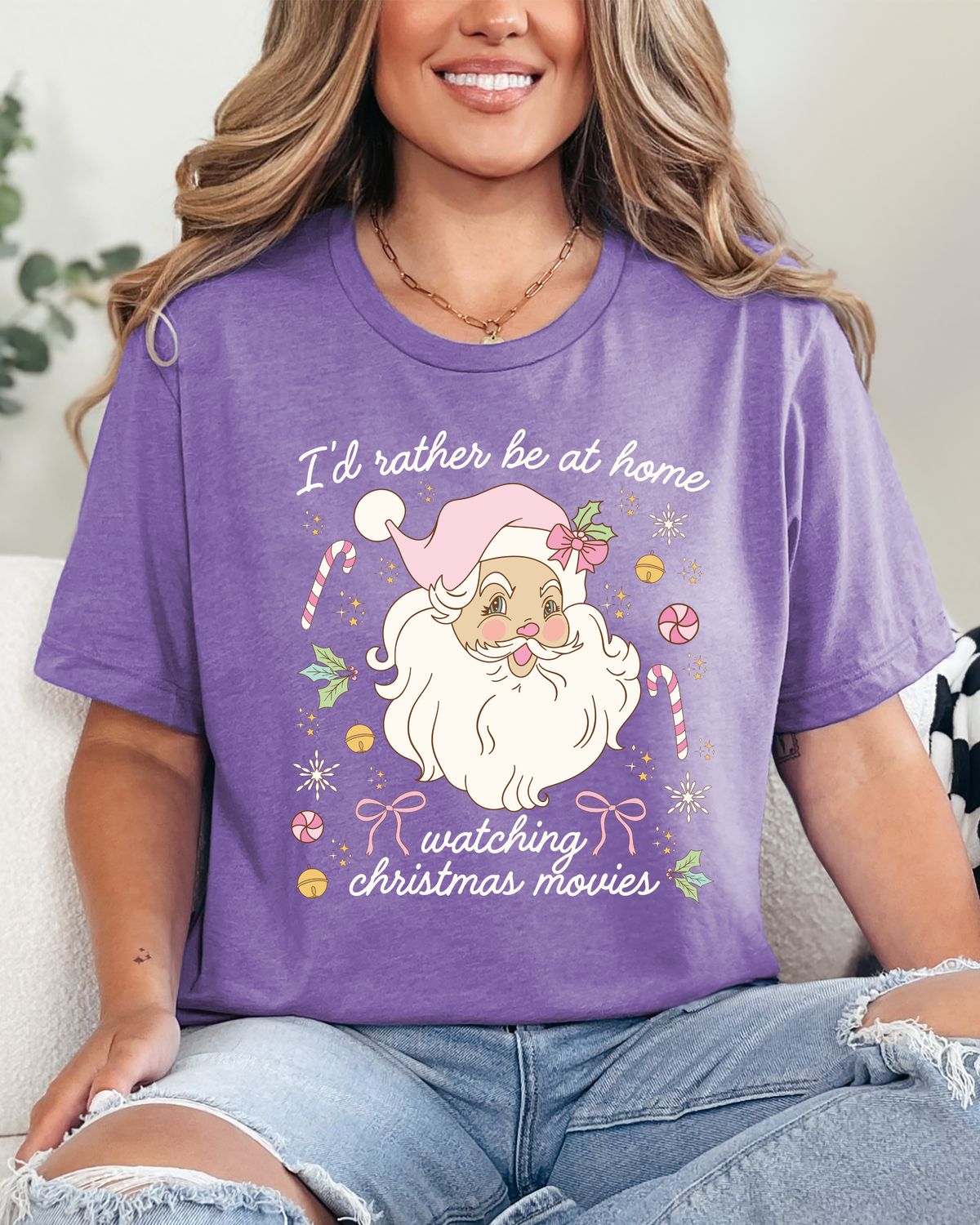 I'd Rather Be At Home Christmas T-shirt