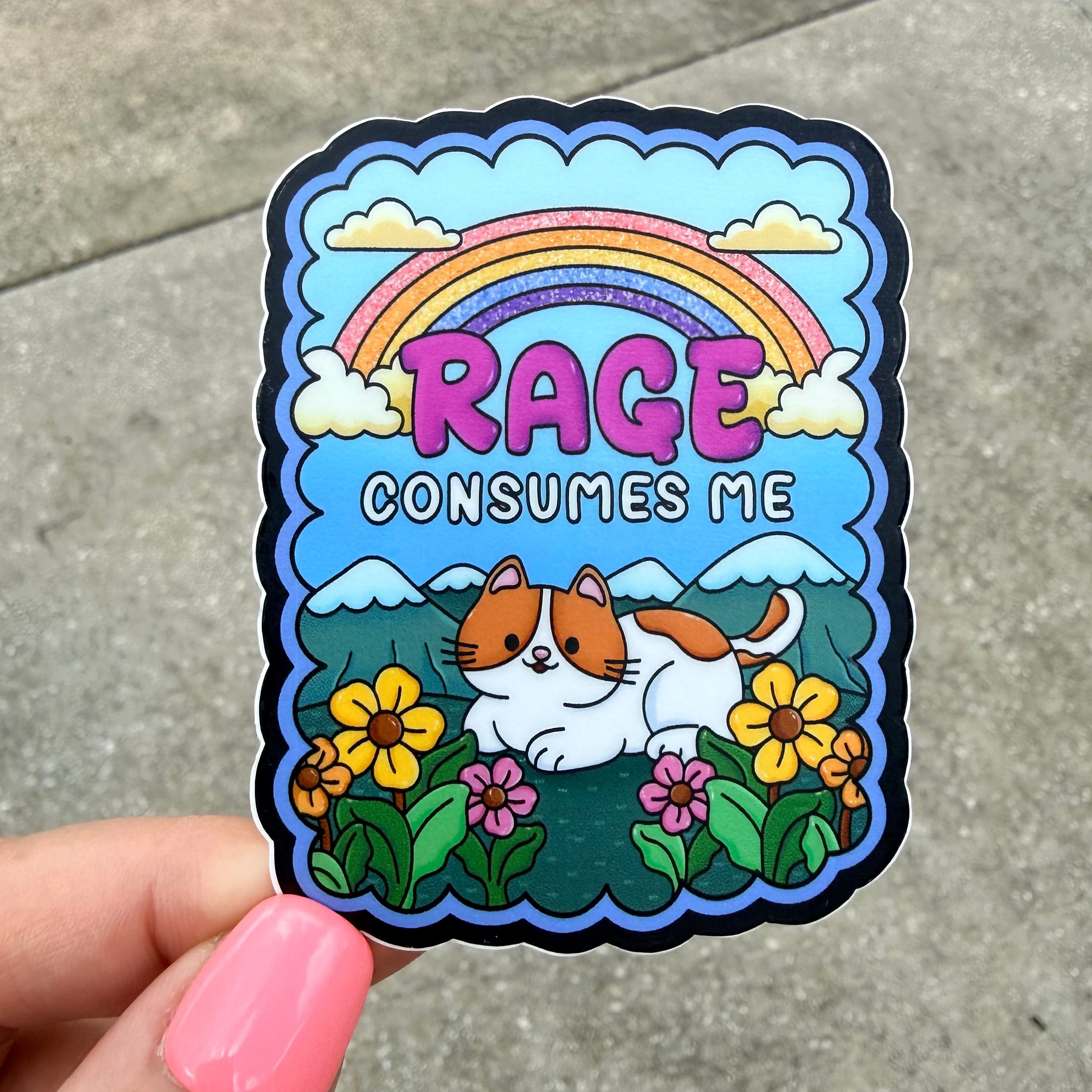 Rage Consumes Me Sticker