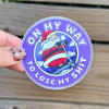 Santa On My Way To Lose My Shit Sticker