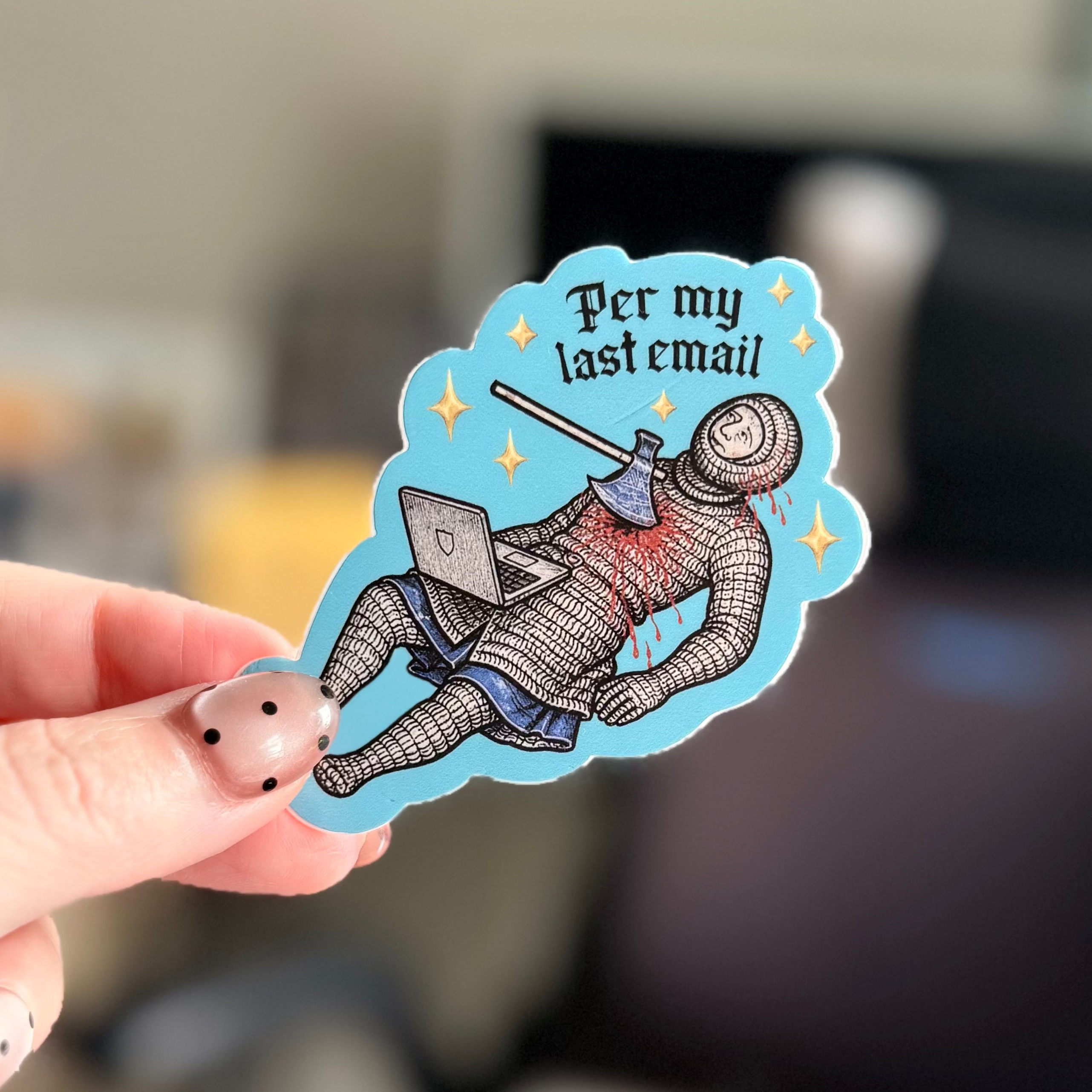 Per My Last Email Knight Sticker