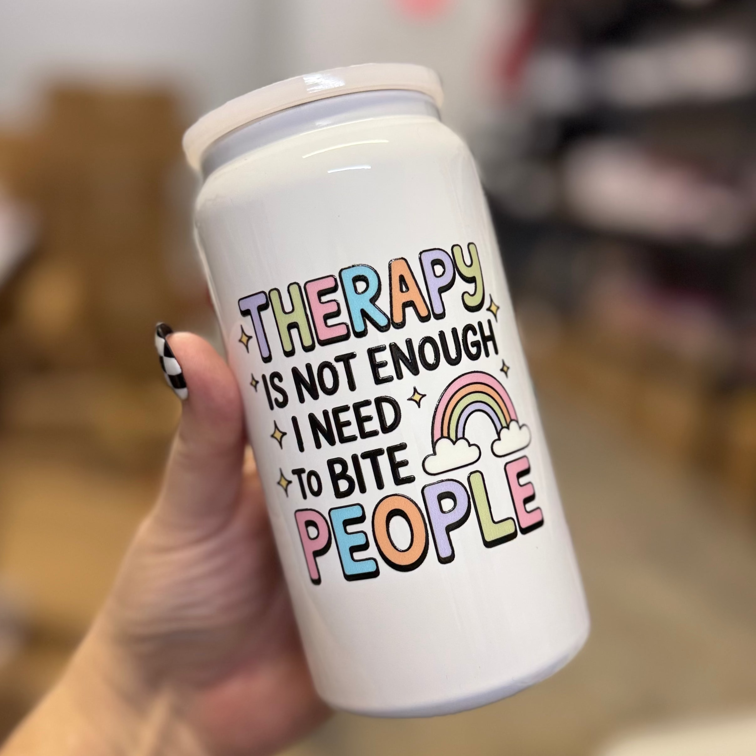 Therapy is Not Enough, I Need to Bite People Tumbler
