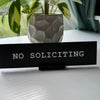 No Soliciting Nameplate