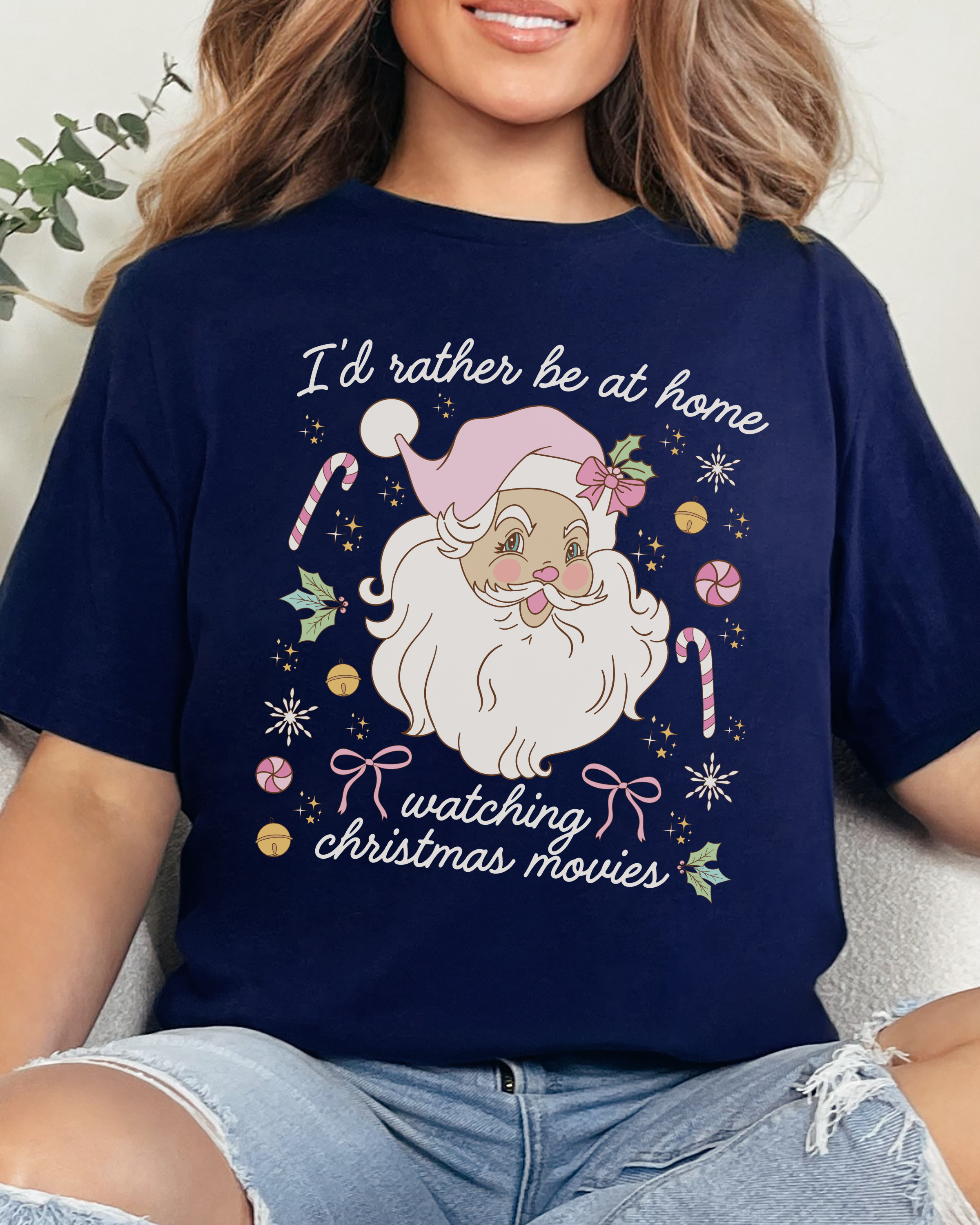 I'd Rather Be At Home Christmas T-shirt