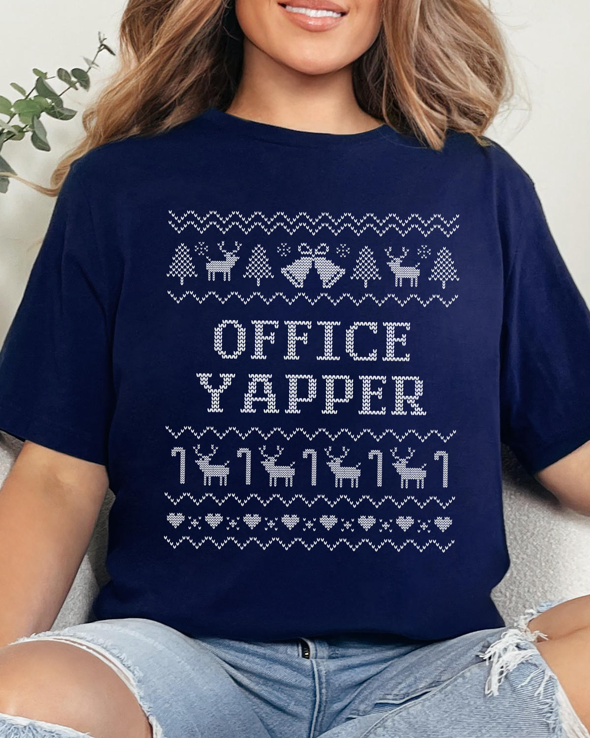 Office Yapper Ugly Christmas T-shirt
