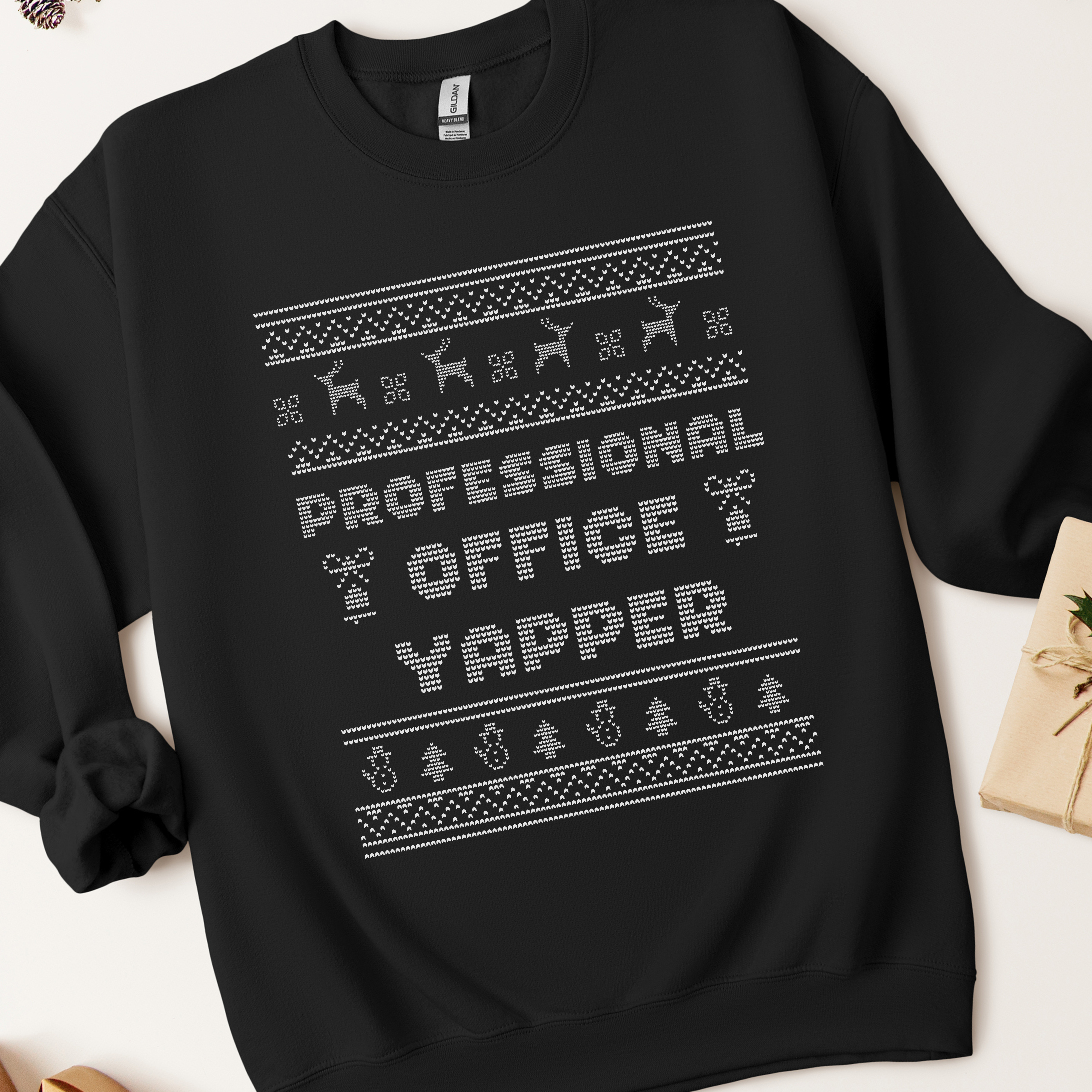 Professional Office Yapper Ugly Christmas Sweatshirt