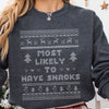 Most Likely To Have Snacks Ugly Christmas Sweatshirt