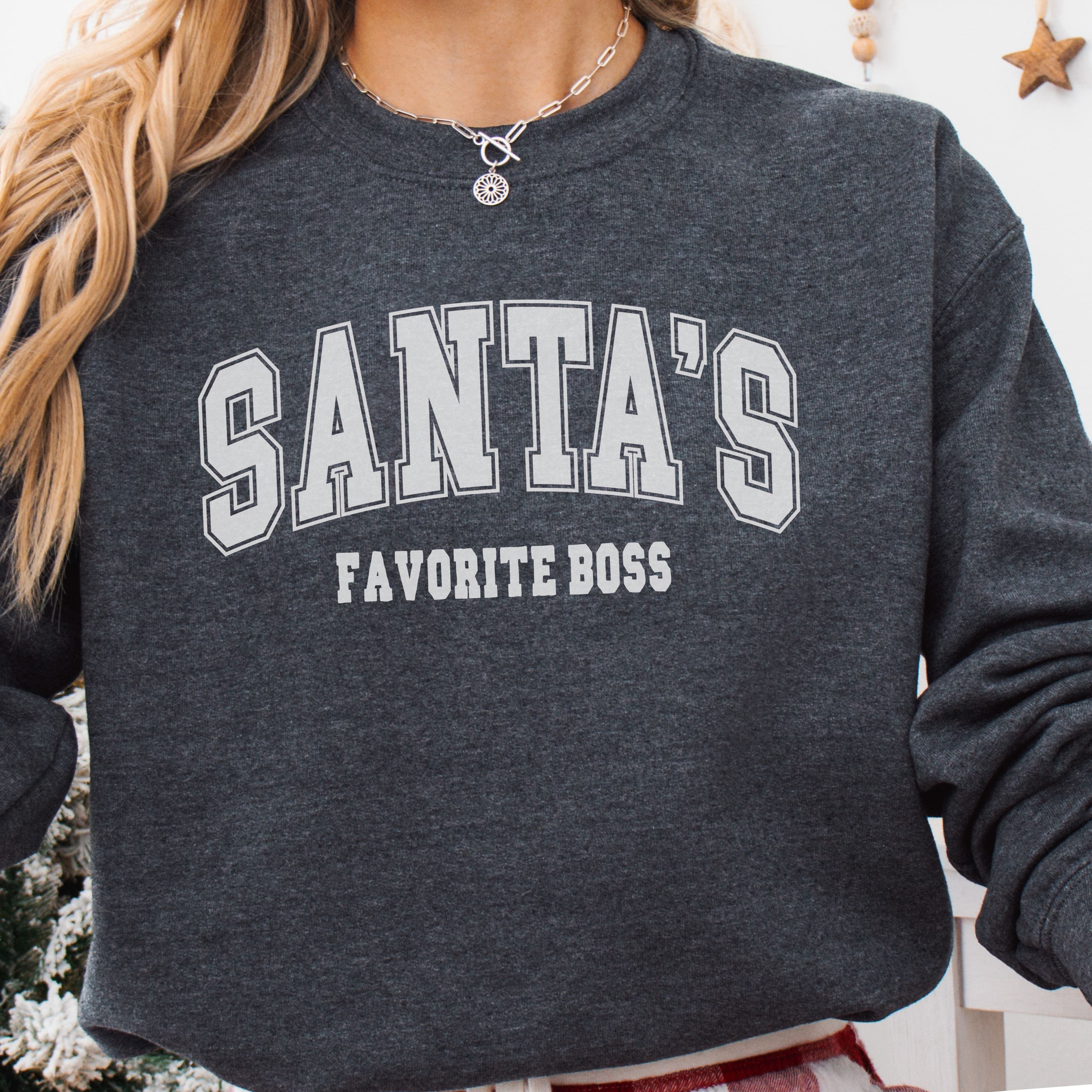 Santa's Favorite Boss Christmas Sweatshirt