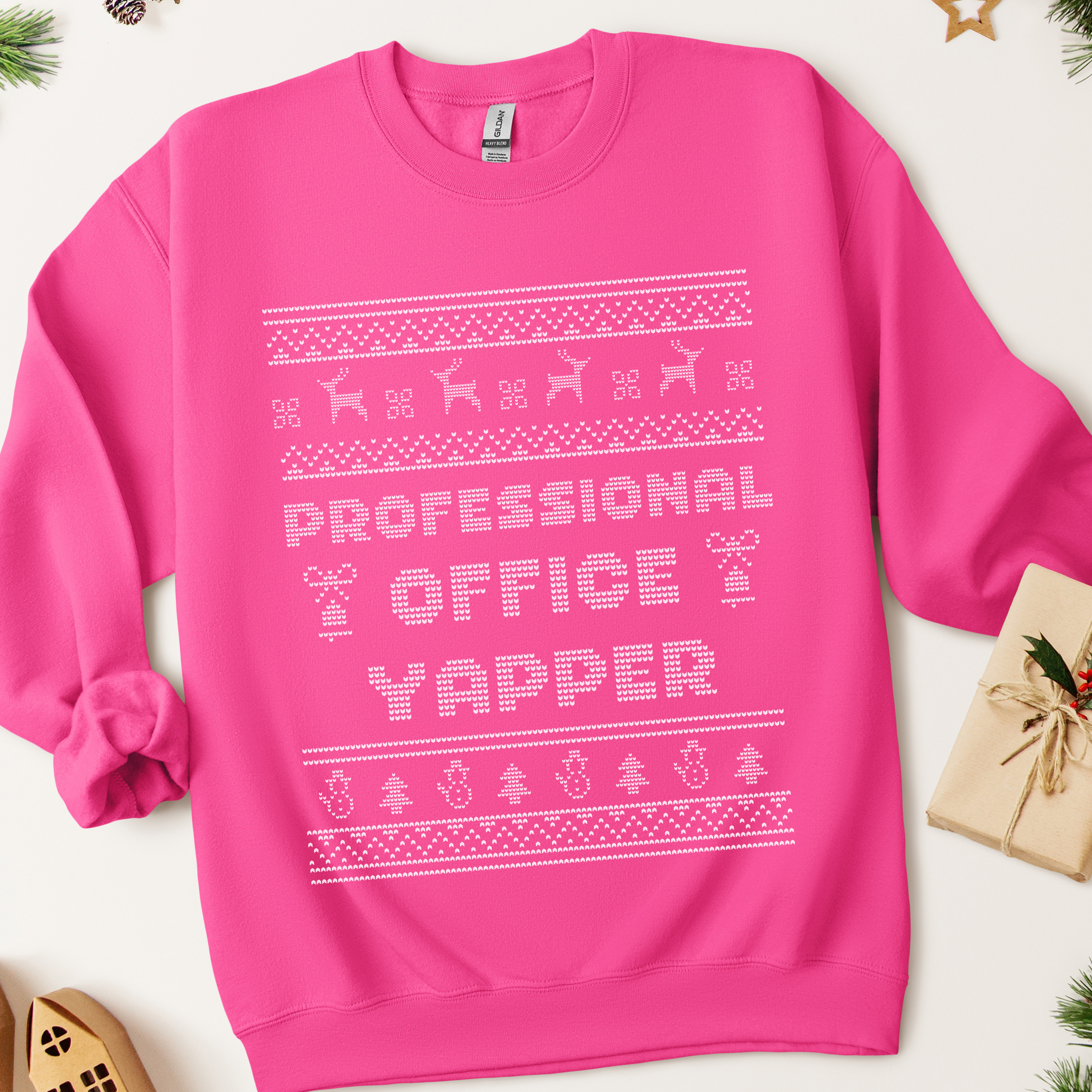 Professional Office Yapper Ugly Christmas Sweatshirt