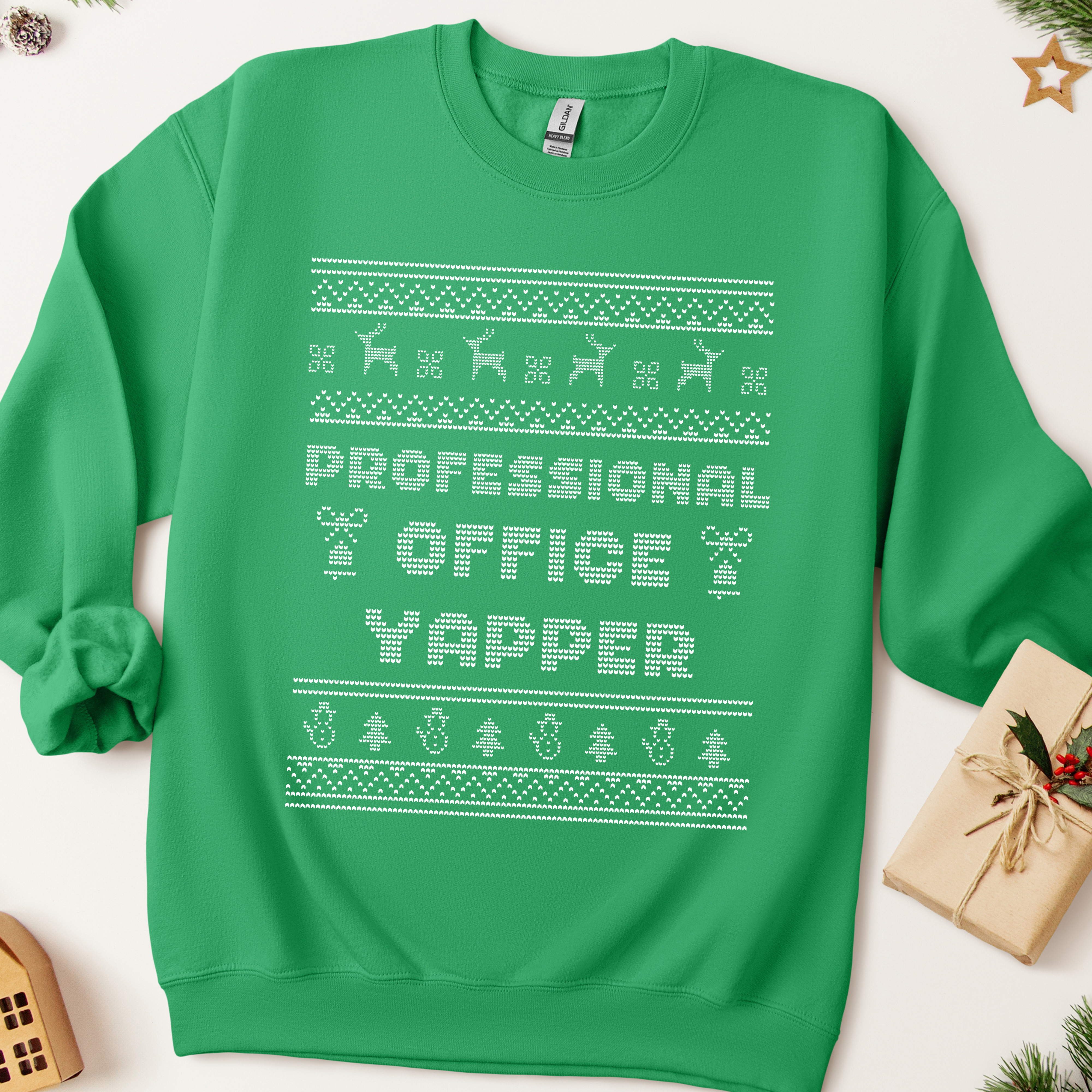 Professional Office Yapper Ugly Christmas Sweatshirt