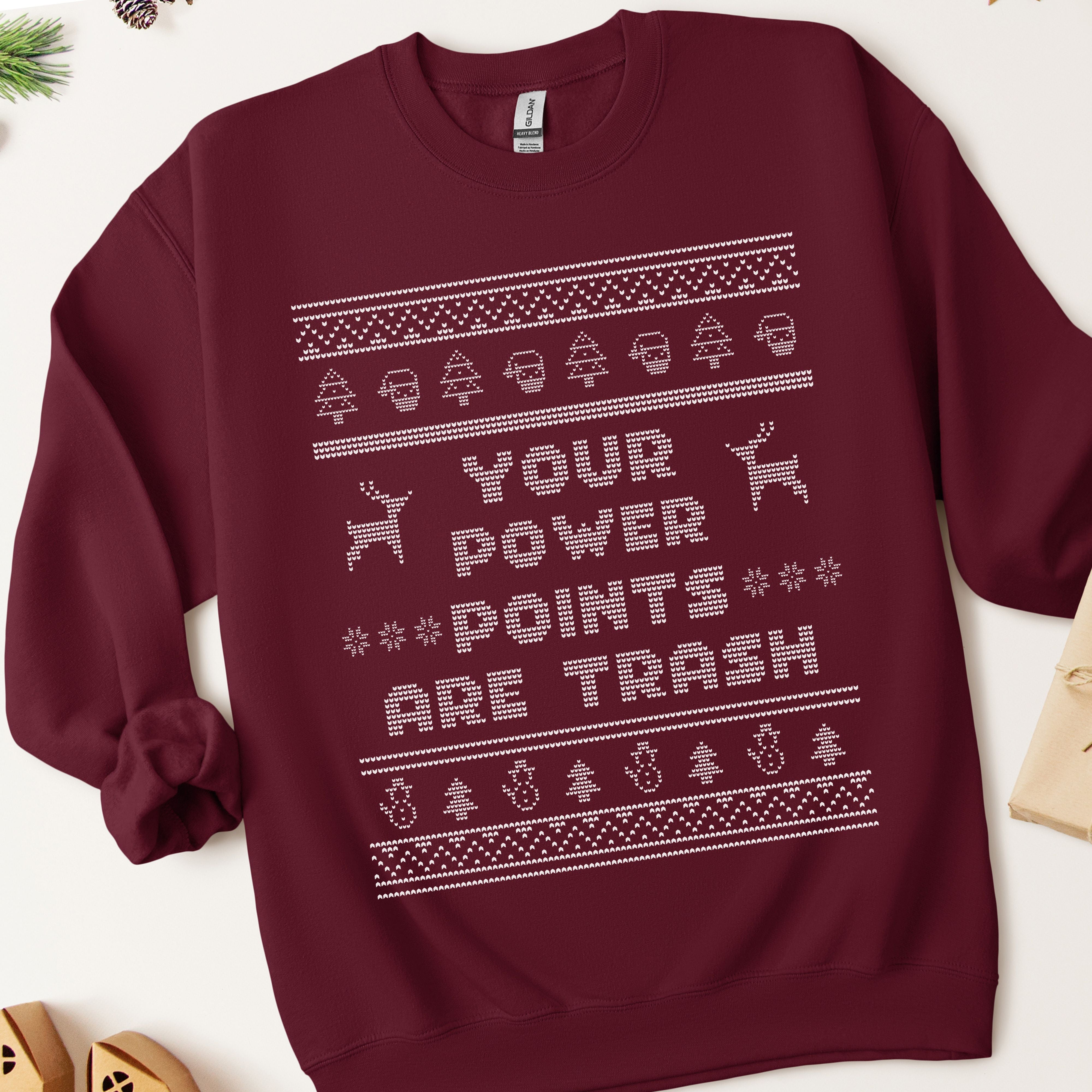 Ugly Christmas Sweater Your PowerPoints Are Trash Sweatshirt