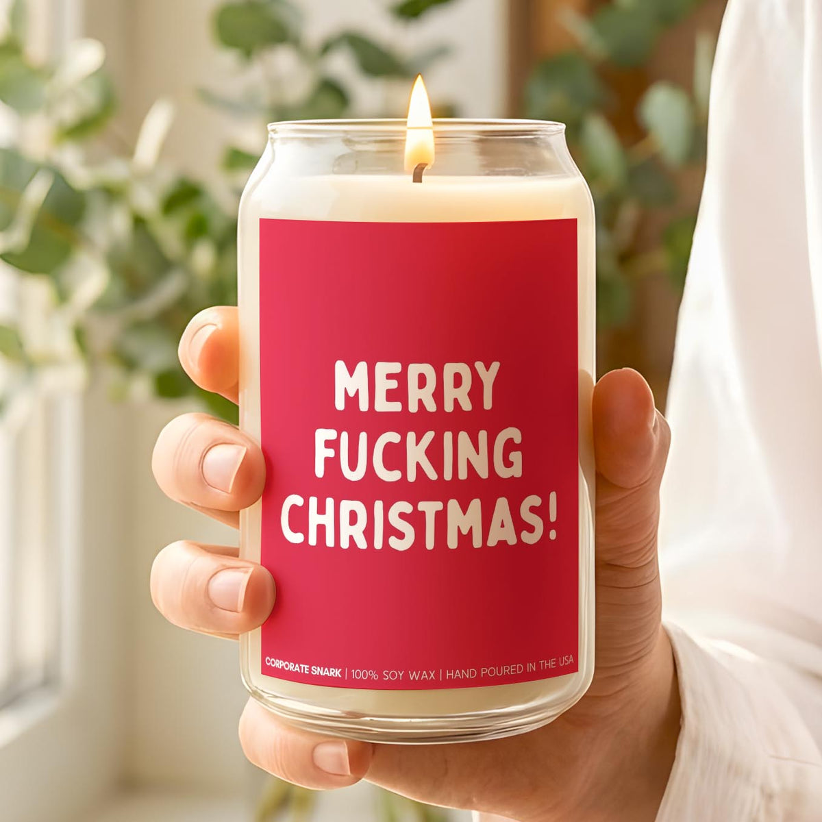 Merry Fucking Christmas Candle