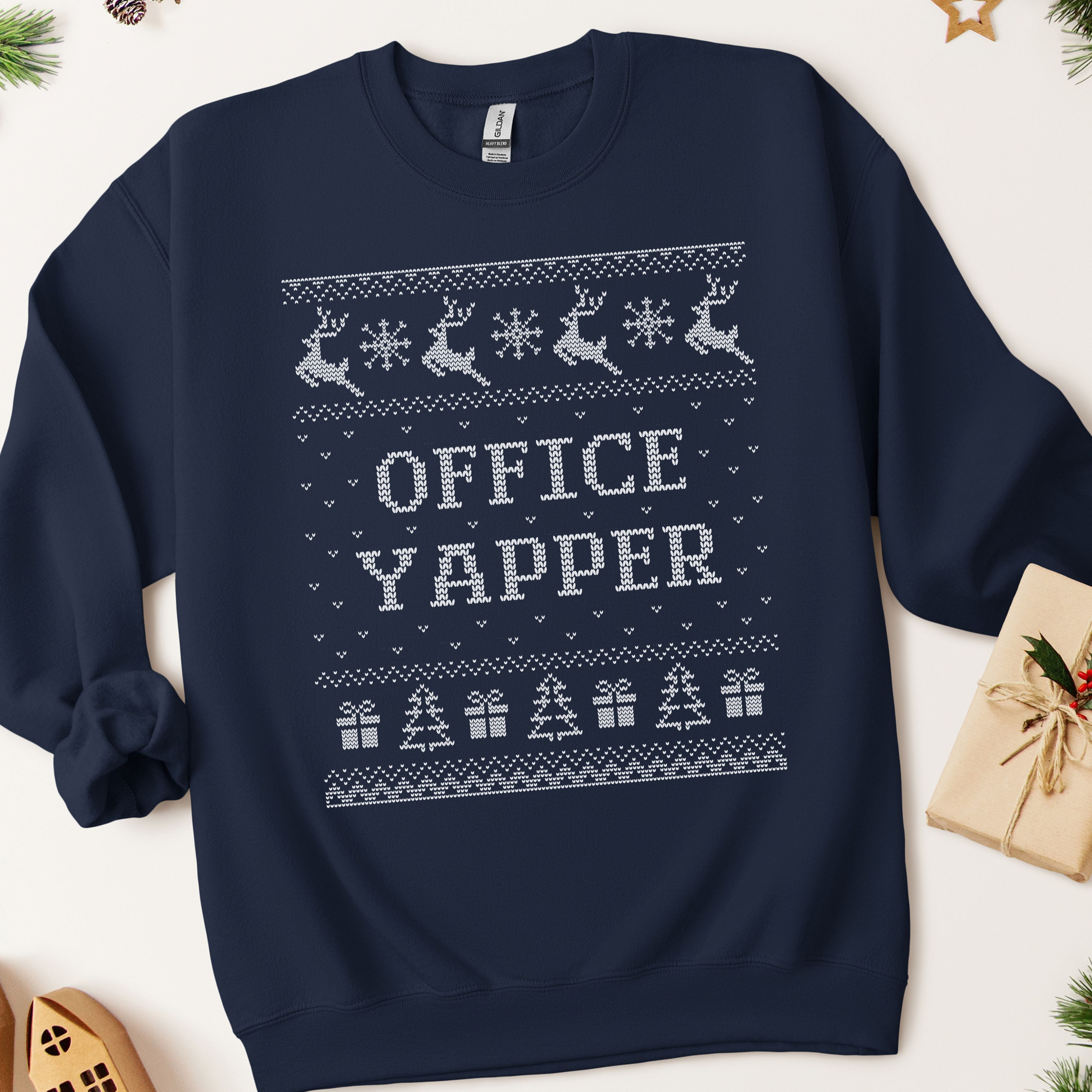 Professional Office Yapper Ugly Christmas Sweatshirt – Corporate Snark