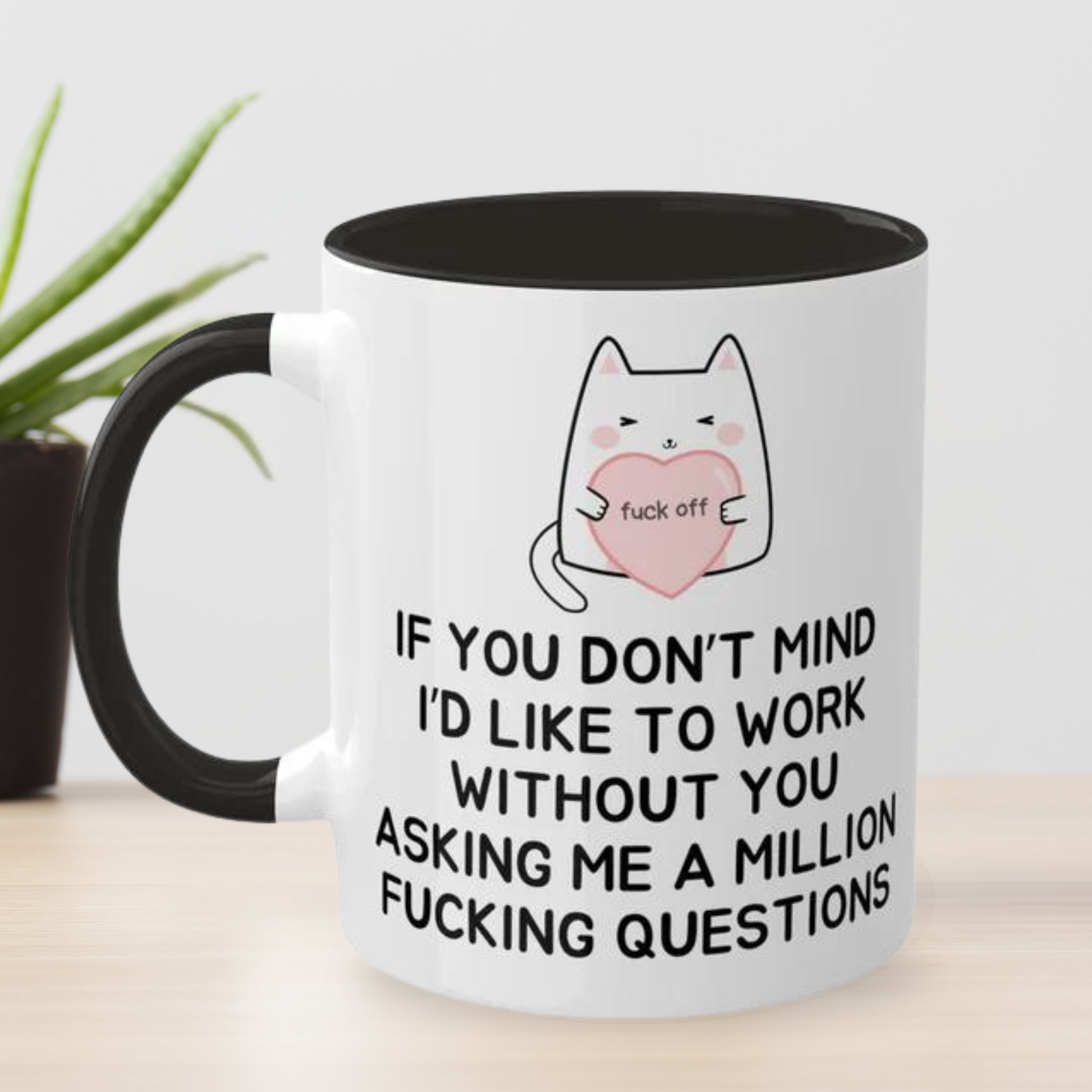 “Catty Quip” Snarky Work-Humor Mug 11 oz