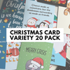 Christmas Card Variety Pack (20 unique cards & envelopes)
