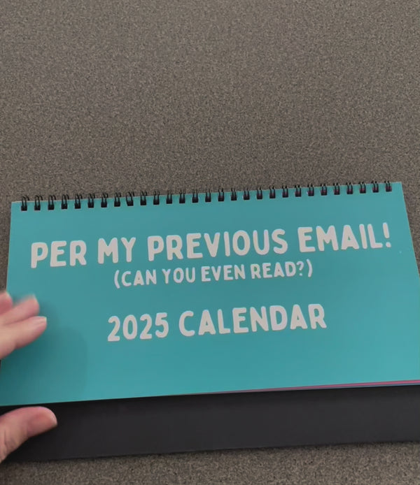 2025 Per My Last Email Sarcastic Desk Calendar