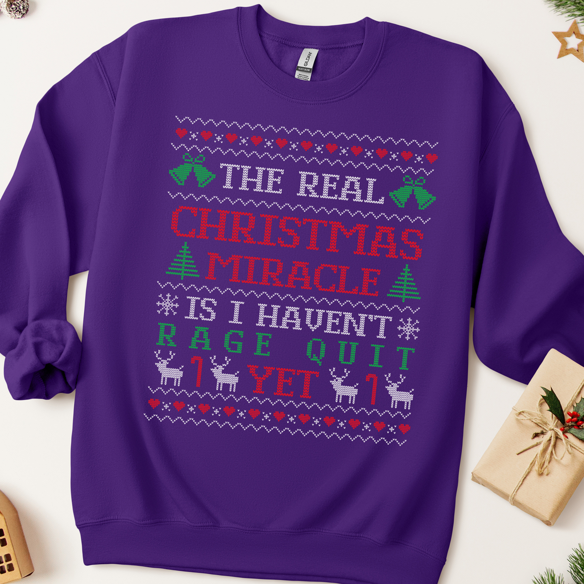 The Real Christmas Miracle Ugly Christmas Sweatshirt