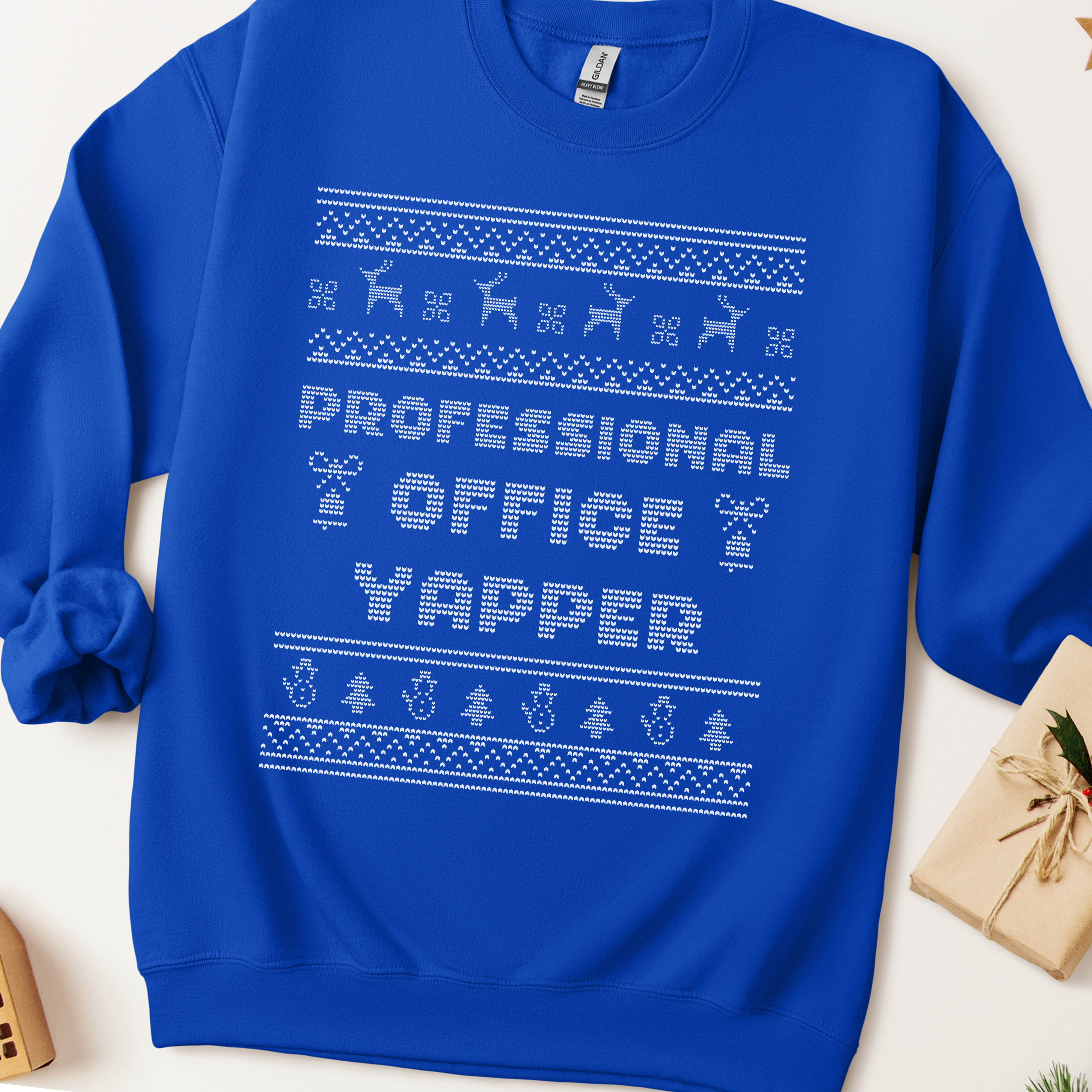 Professional Office Yapper Ugly Christmas Sweatshirt