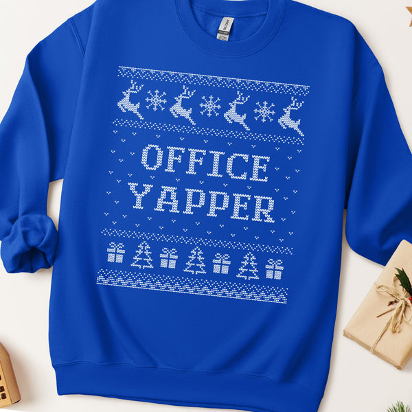 Professional Office Yapper Ugly Christmas Sweatshirt – Corporate Snark