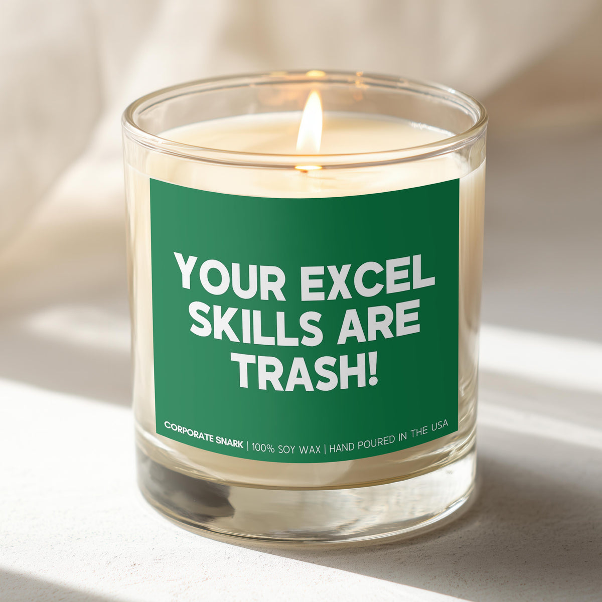 Your Excel Skills Are Trash Candle